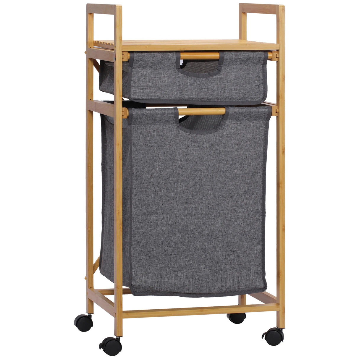 BambooEase Korg – Avtagbar bambus tvättkorg Carvallo