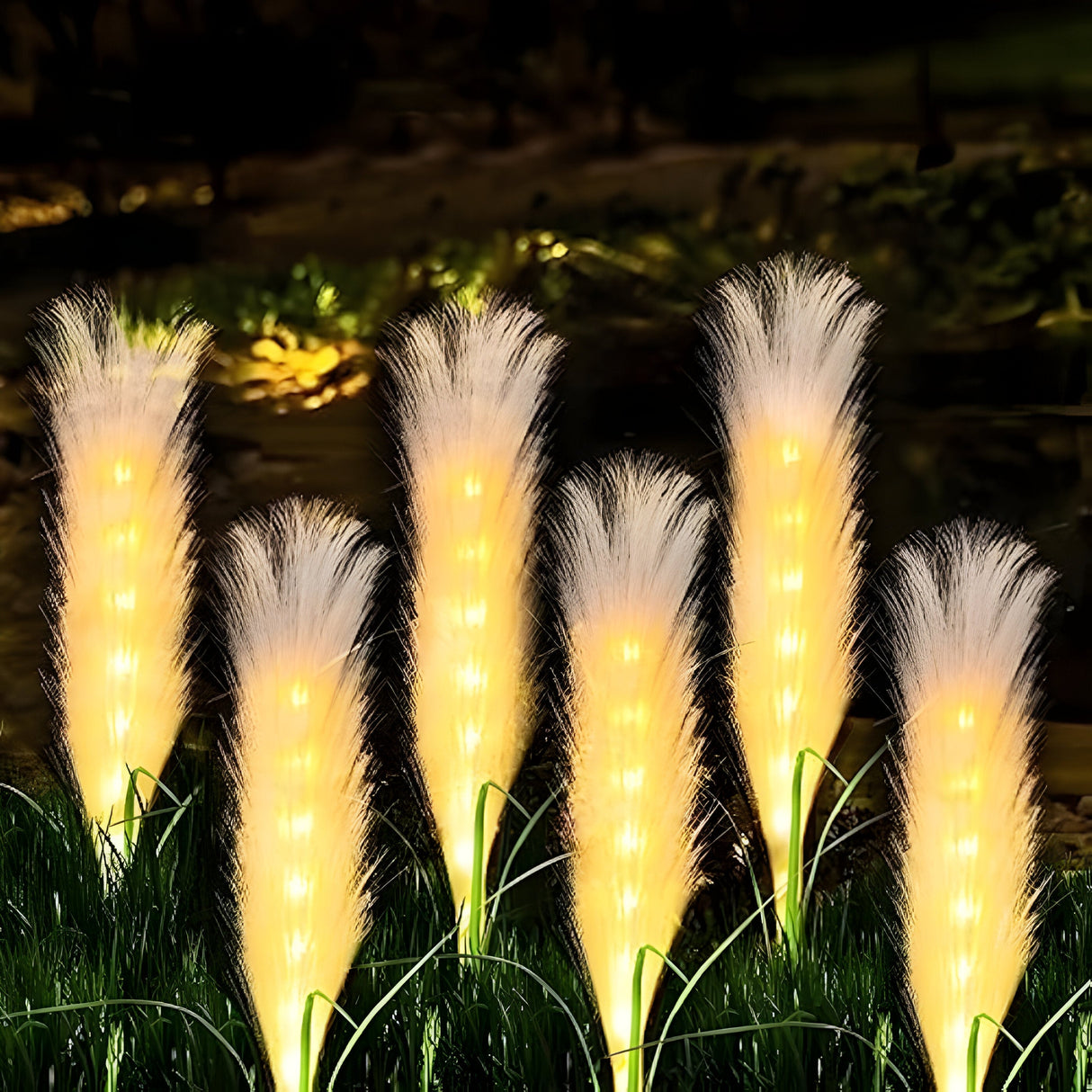 AuroraStalk Light – Solar fiber bulrush utomhuslampa Carvallo