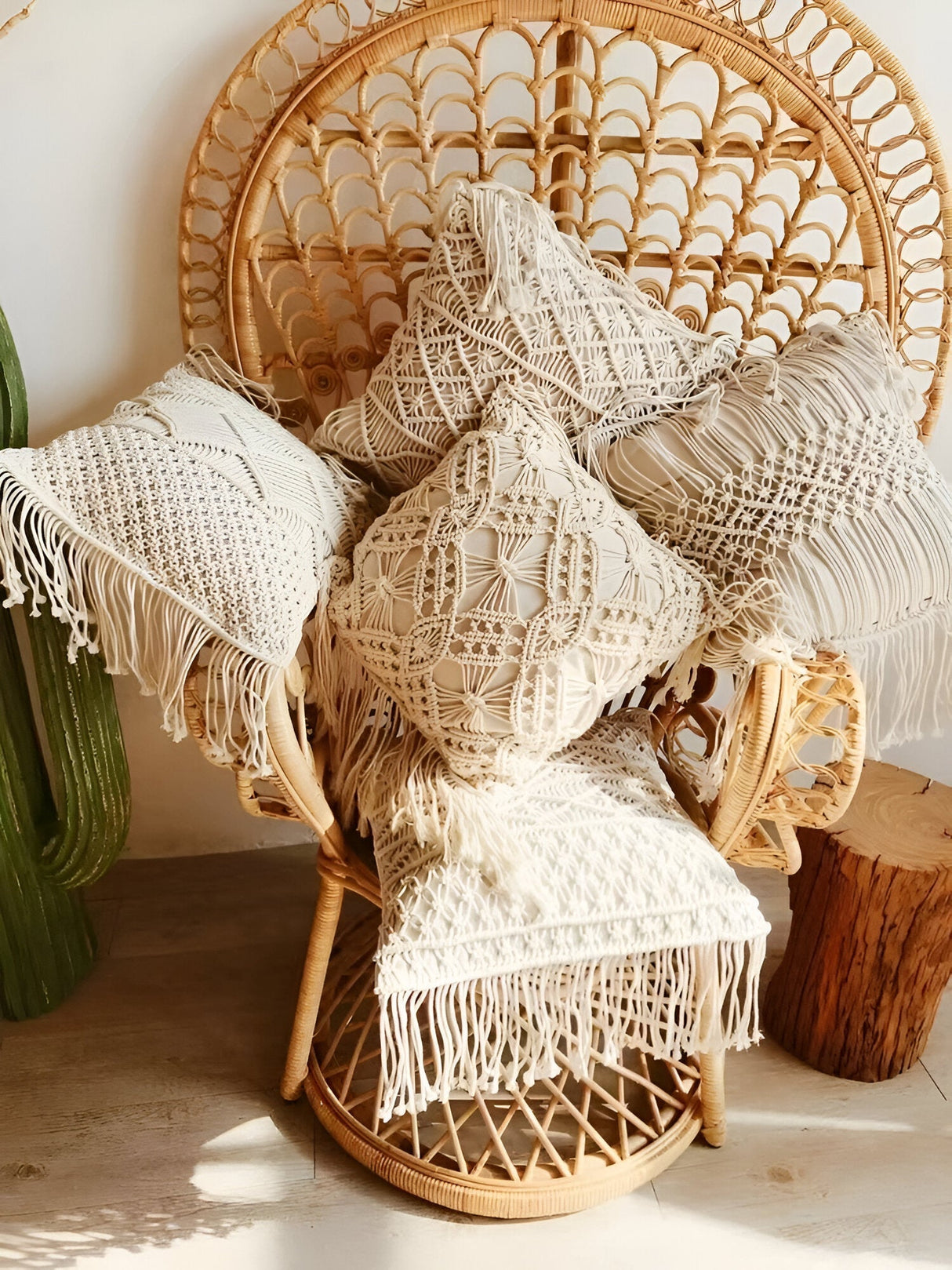 LushWeave Cover - Handgjord bohemisk kuddfodral Carvallo