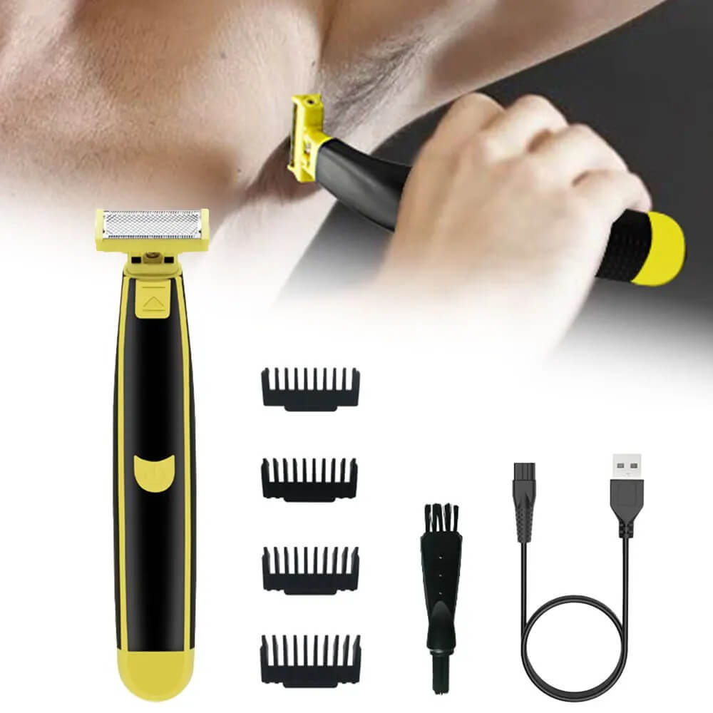 TrimFlex Rakapparat - Vattentålig, Dubbelbladig & Uppladdningsbar för Resor och Vardag-Hair Clippers & Trimmers-BB-Hemnix