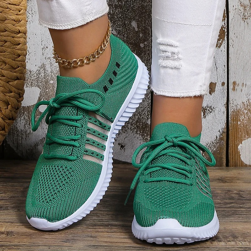 Andningsaktiva stickade sneakers för kvinnor-Bellasverige-Hemnix