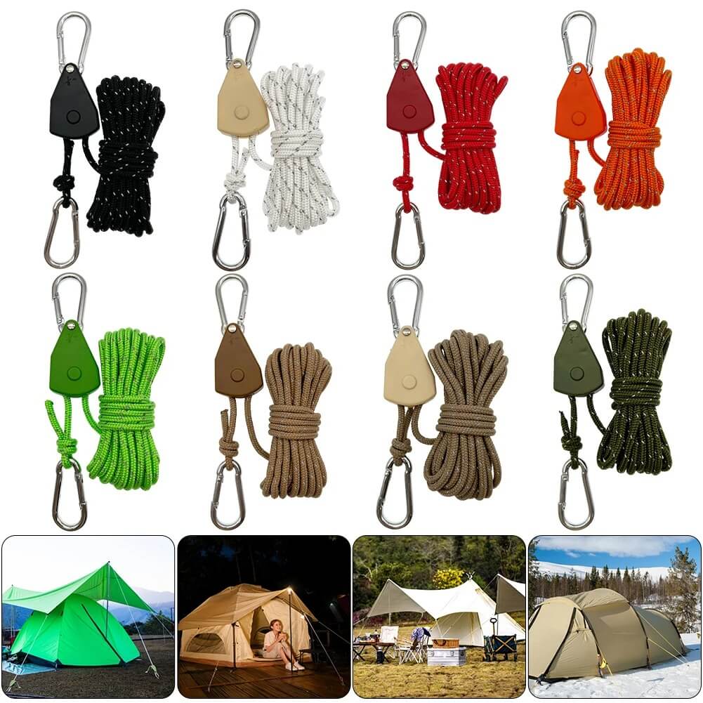 ReflectaCord – Reflekterande Tältlina 5M med Justerbar Trissa för Camping-Tent Accessories-BB-Hemnix