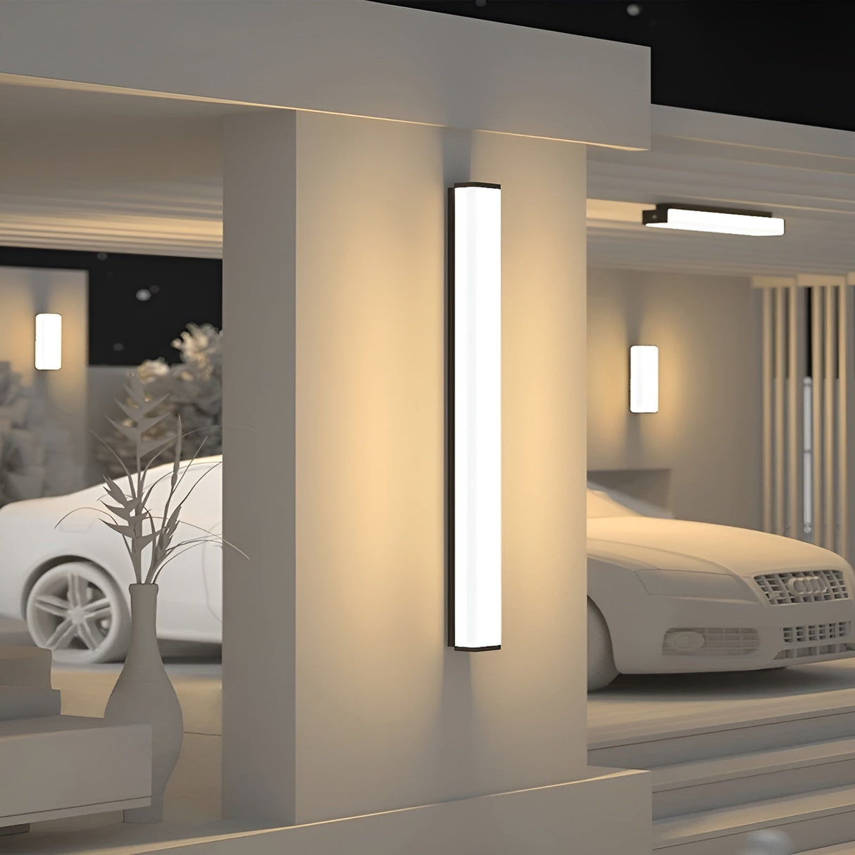 SteelLuxe Light – Vattentät Vägglampa för Utomhus- och Inomhusområden Carvallo