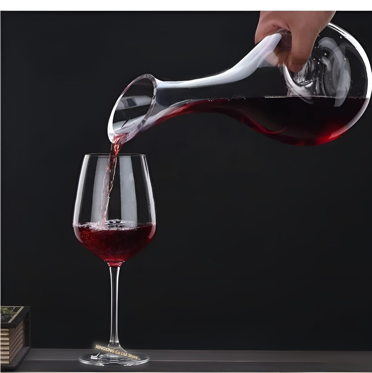 Kristall vinluftare i snäckform – Blyfri för vin eller konjak | Dekorativ för hemmet & bar Carvallo