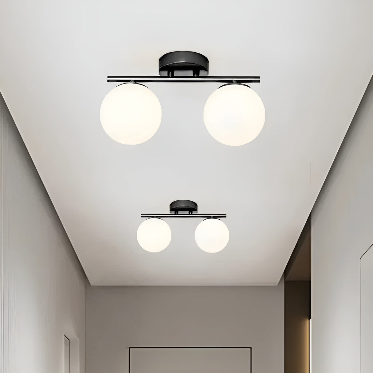 LED-taklampa i glas – Nordisk design | För vardagsrum & sovrum Carvallo