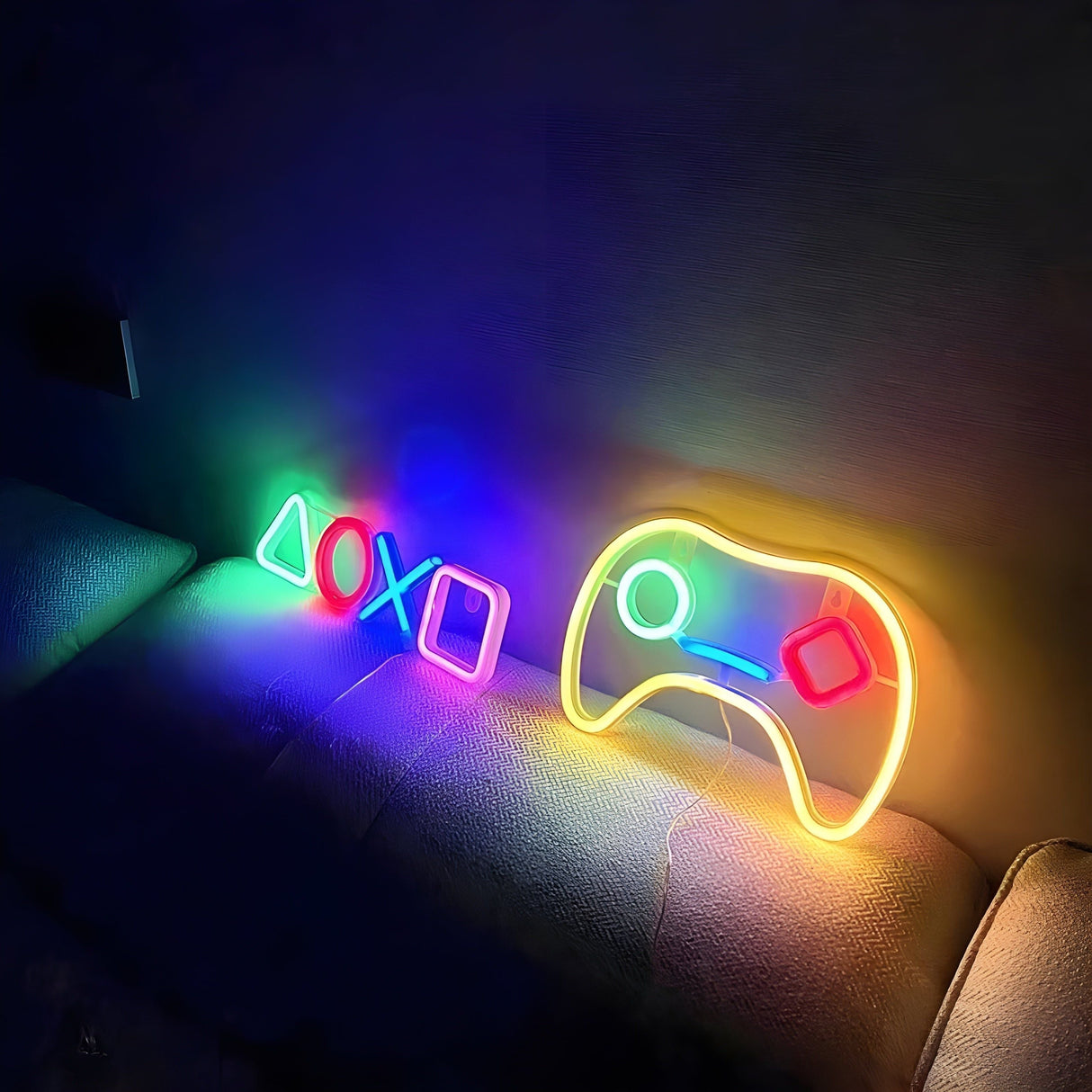 NeonGamer Lampa - Dekorativ USB-driven LED neon väggskylt Carvallo
