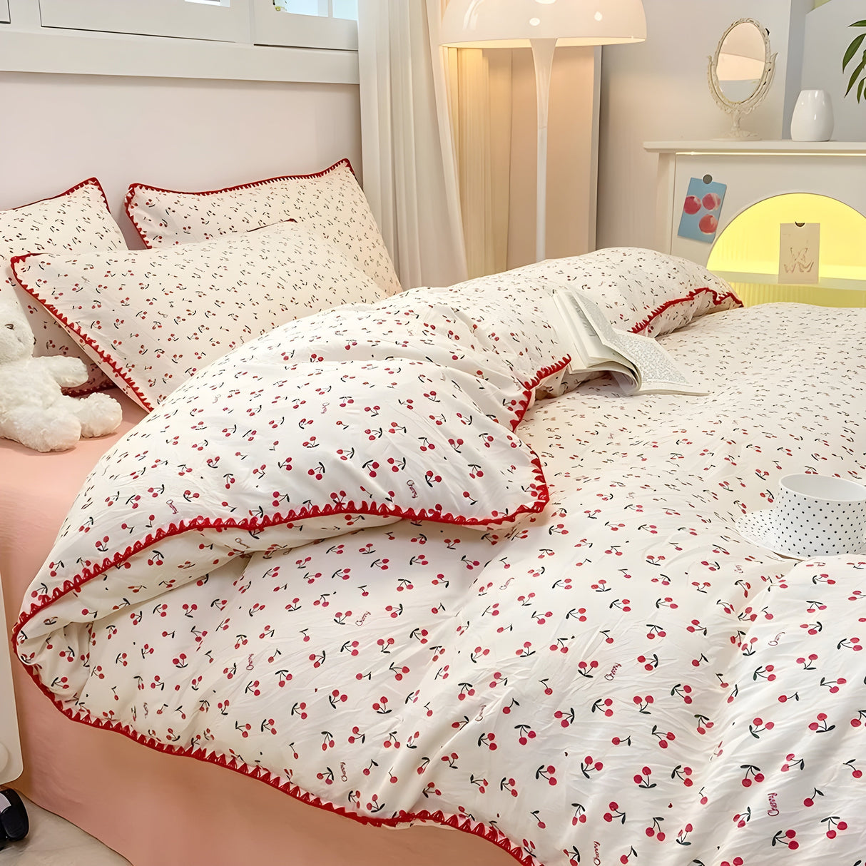 SoftBloom Sängkläder Set - Elegant sängkläder set tillverkat av bomull med blommönster Carvallo