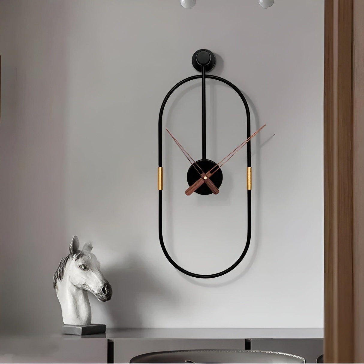 IronArt Klocka - Minimalistisk Konstväggklocka i Metall Carvallo