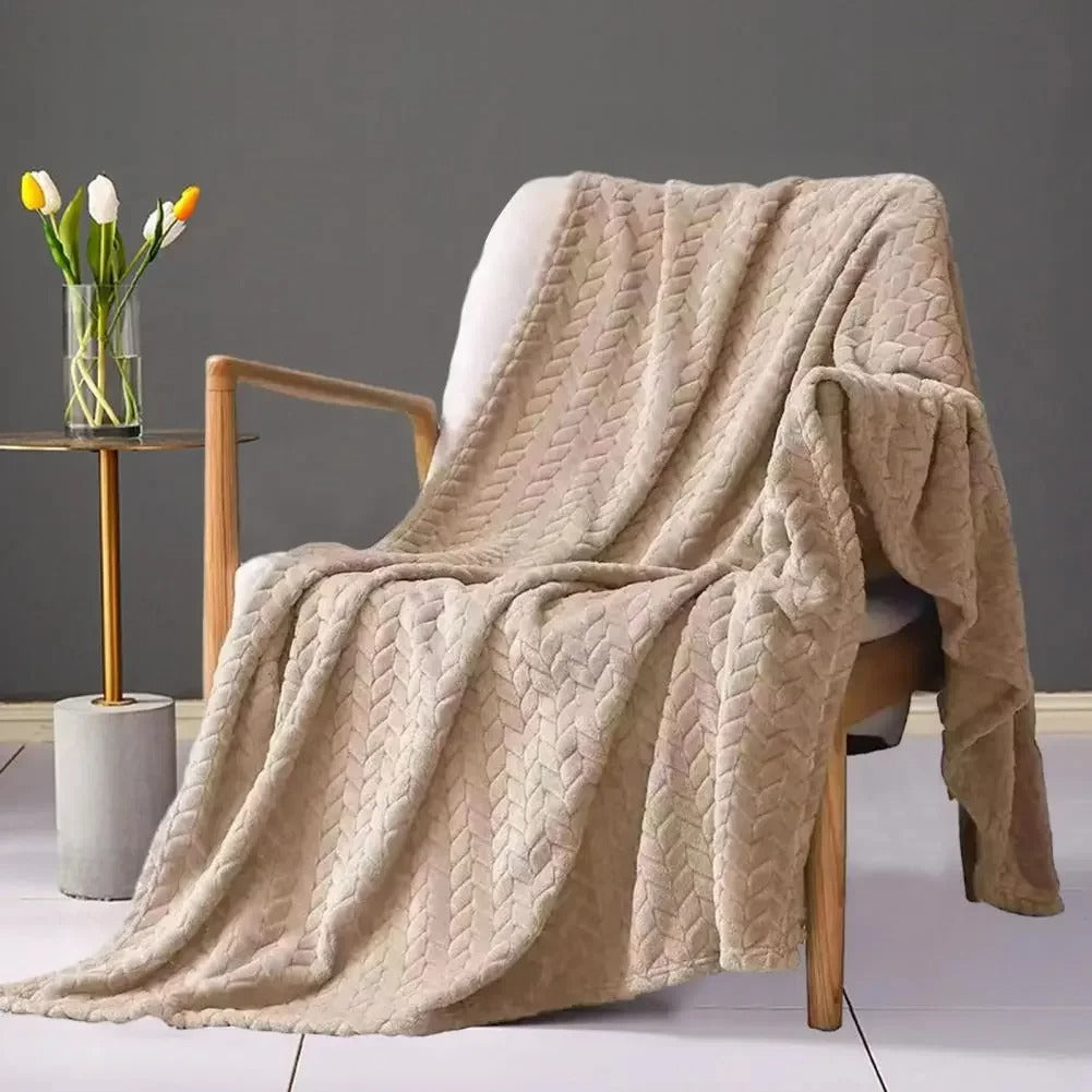 Coral Velvet Wool Blanket-Bellasverige-Hemnix