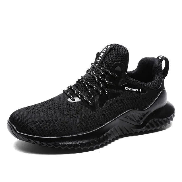 Andningsaktiva sneakers i mesh för män-Shoes for Men-Hemnix-Svart-39-Hemnix