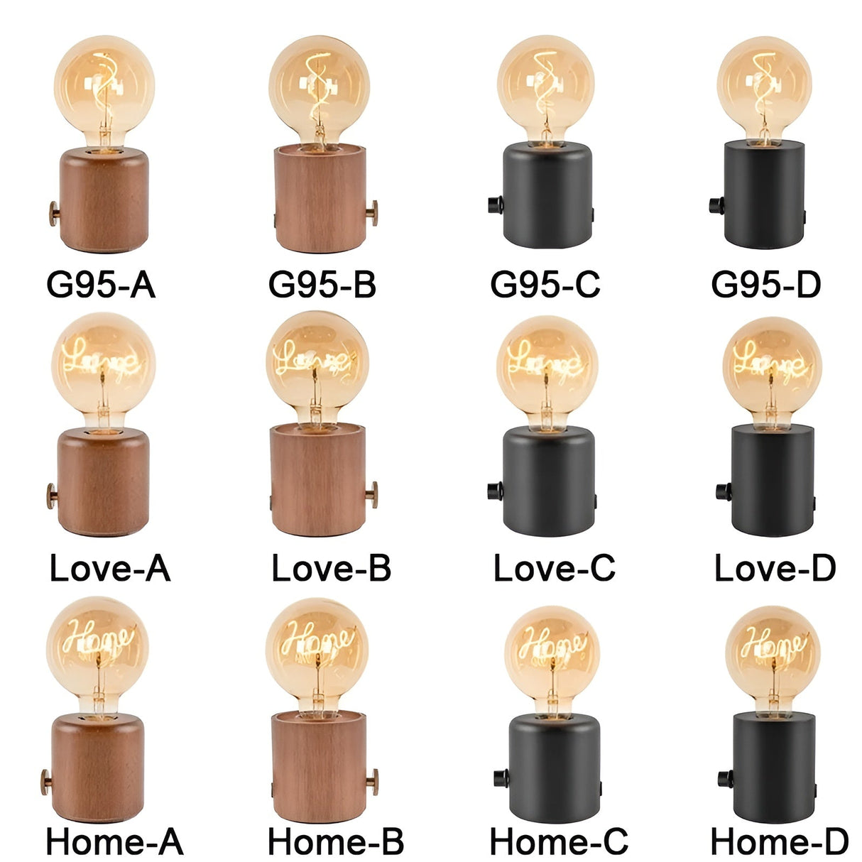 LunaHollow Lampa – Vintage Trälampa Carvallo