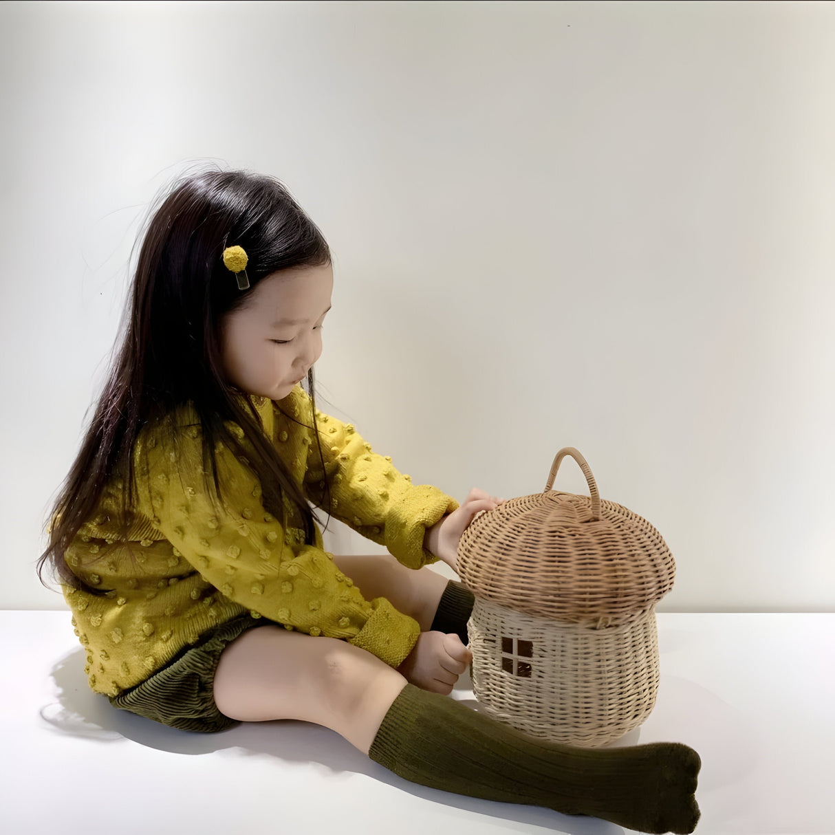 SunnySprout Korg - Rattanfällande Svampkorg Carvallo