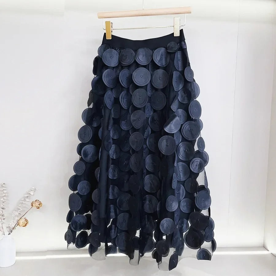3D-prickig tyllmeshkjol för kvinnor-Clothes for women-Bellasverige-Hemnix