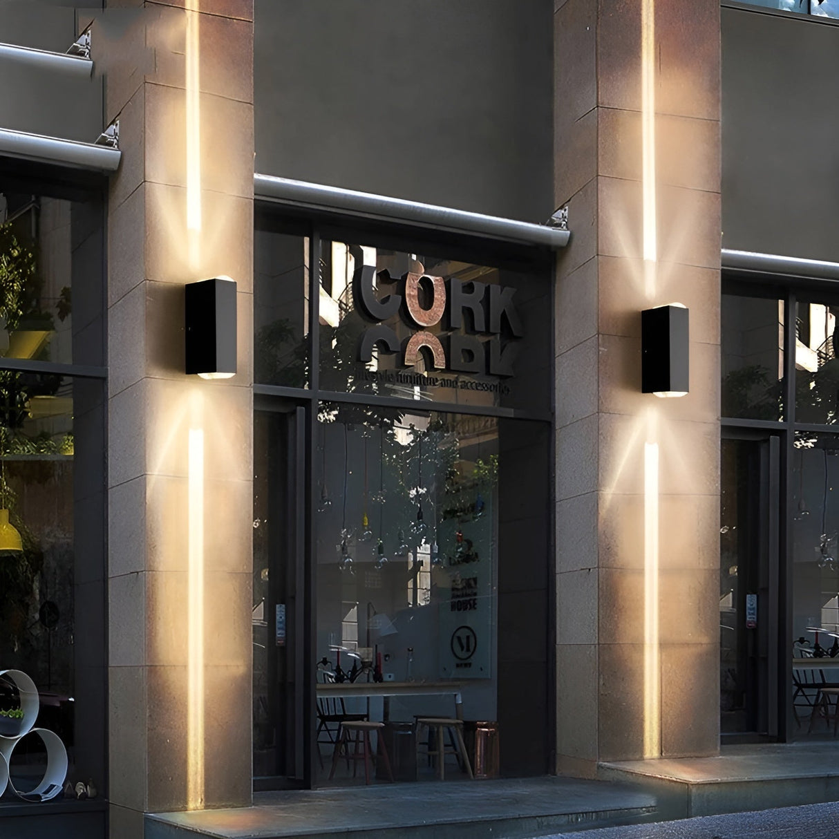 Carvallo – LED vägglampa med betonglook för väderbeständig inomhus- och utomhusbelysning Carvallo