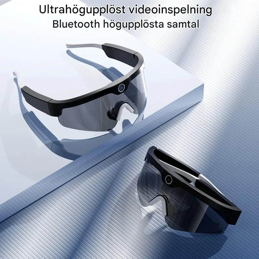 SmartSol – Solglasögon med Inbyggd Kamera och Trådlösa Hörlurar | Kompakta och Funktionella för Aktiva Äventyr-Action Video Cameras-BB-Hemnix