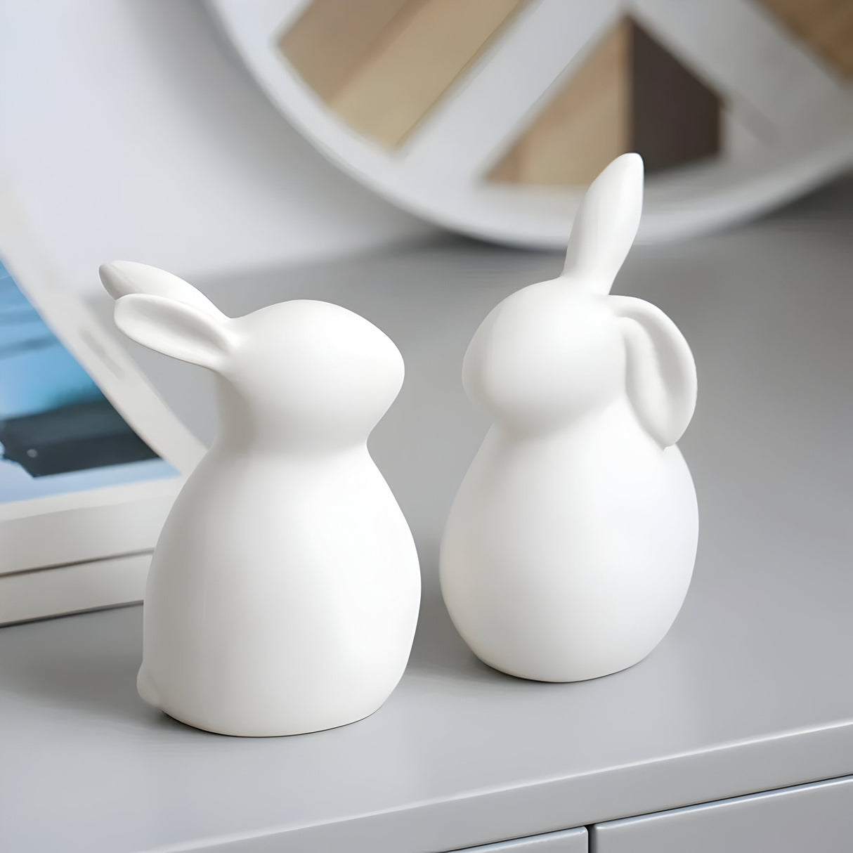 SnowBunny Dekor – Nordisk Keramisk Kanin Dekoration Carvallo