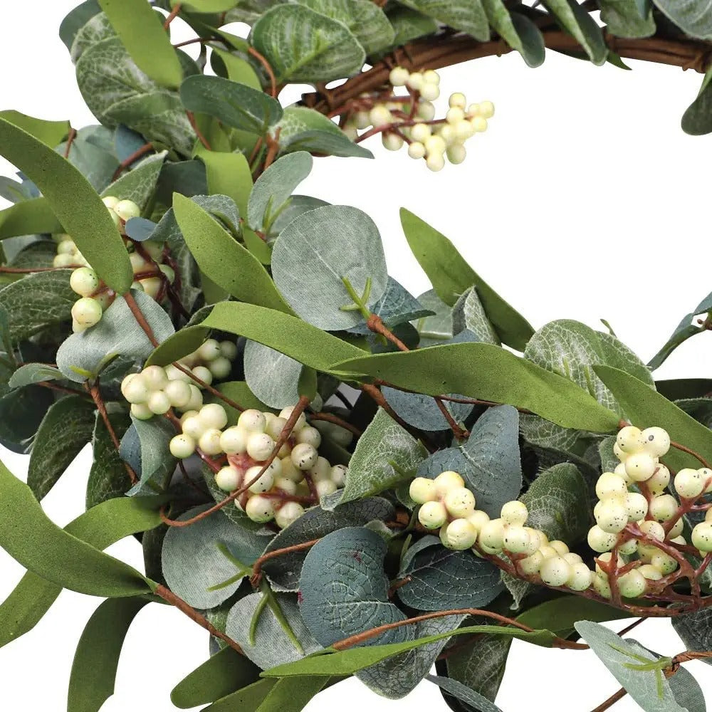 OsterCharm Krans – Rattan Krans för festlig trädgårdsdekoration Carvallo