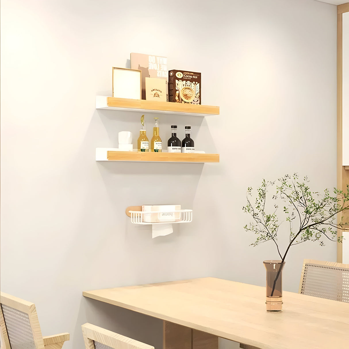 LuxeWood Regal - Träbadrumsorganisationshylla Carvallo