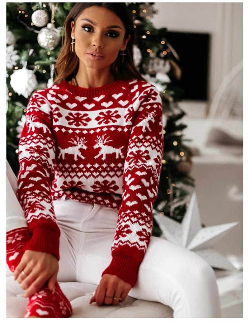 Stickad jultröja för kvinnor-Hemnix-Hemnix