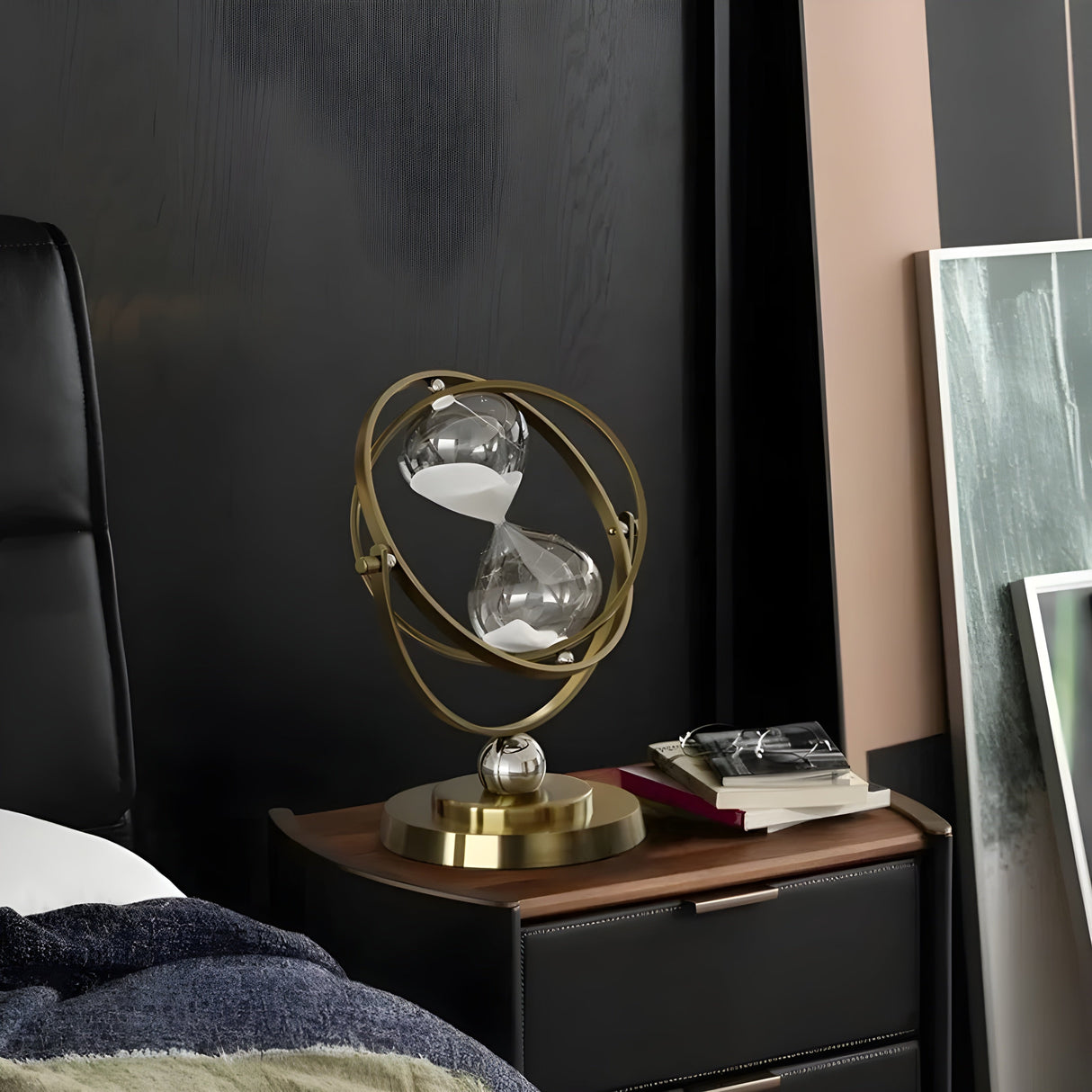 Timglas i Globe Design – Vintage Look, Antik Stil för Vardagsrum eller Kontor Carvallo