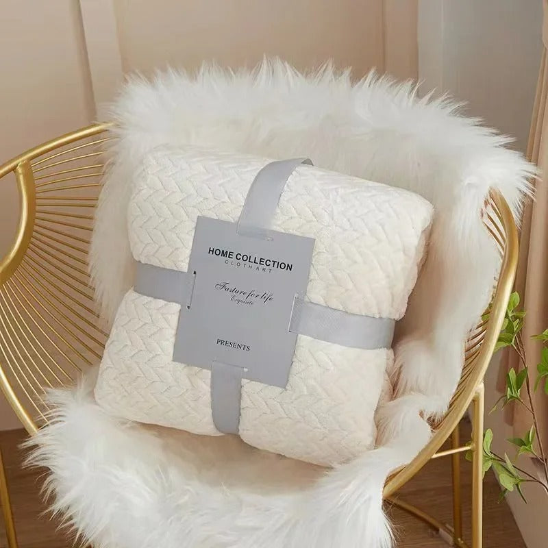 Coral Velvet Wool Blanket-Bellasverige-Hemnix