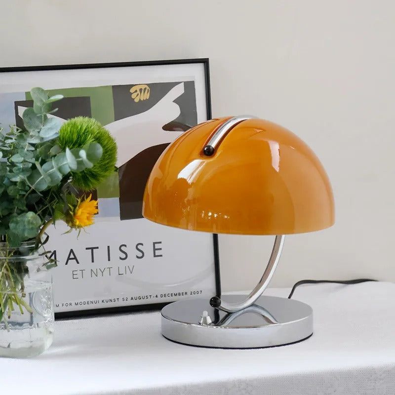 MushGlow - Elegant Skrivebordslampe i Glas Med Skandinavisk Inspiration Carvallo