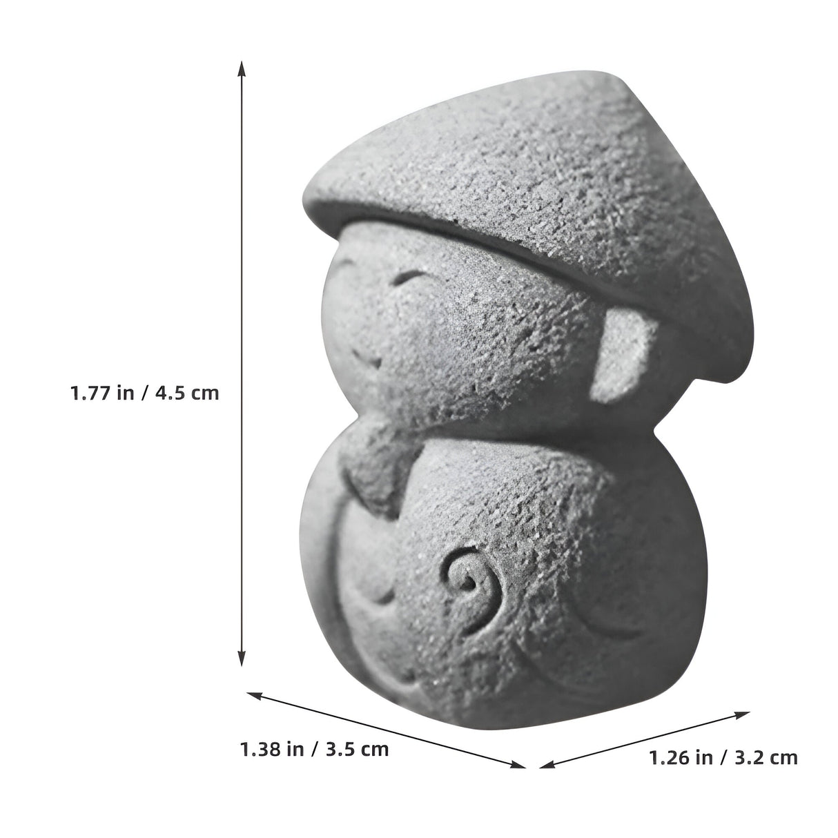 SatoriStone Dekor - 2st Japansk Sten Buddha Dekoration Carvallo