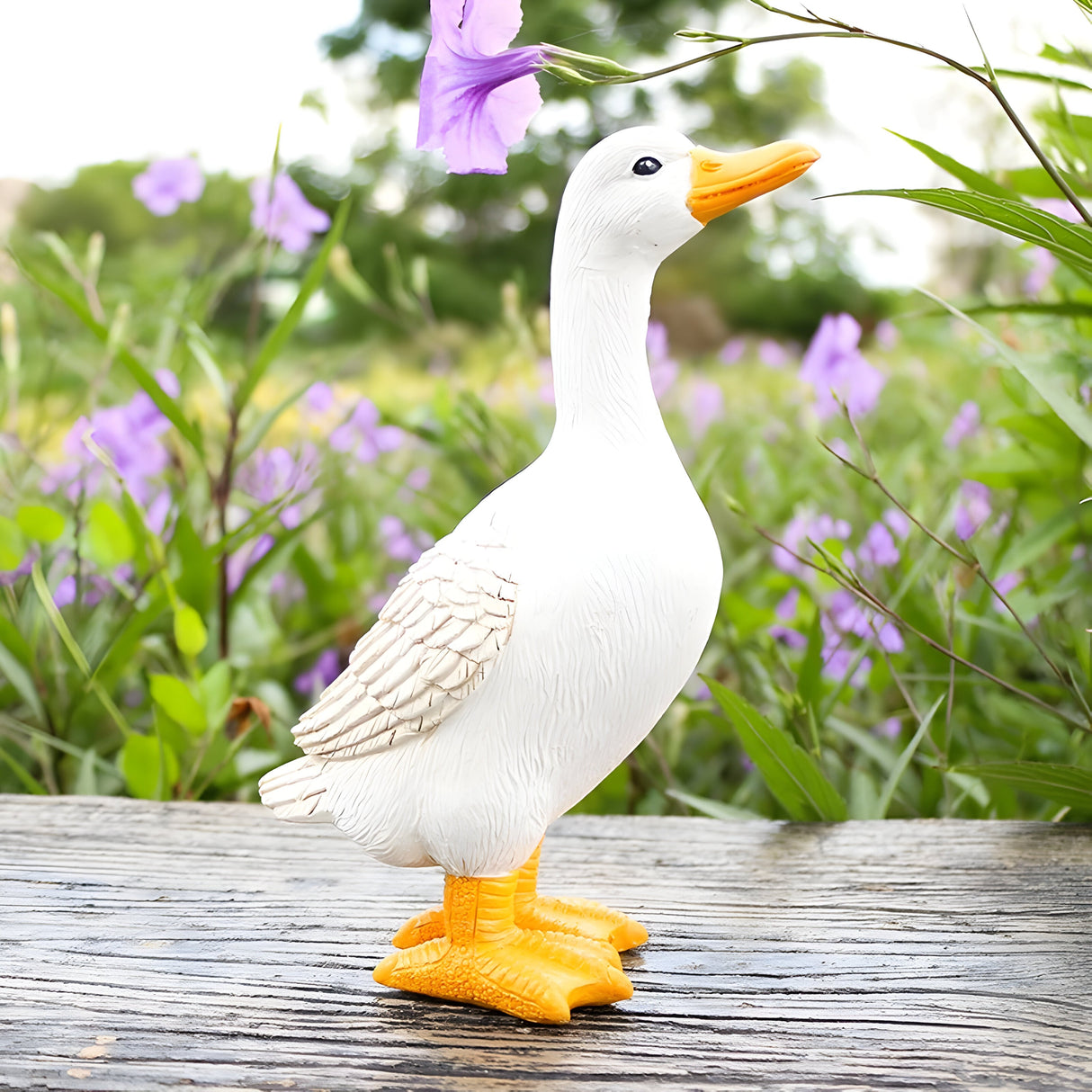PuddlePals Skulptur – Lantstil Anka & Gås Figur Carvallo