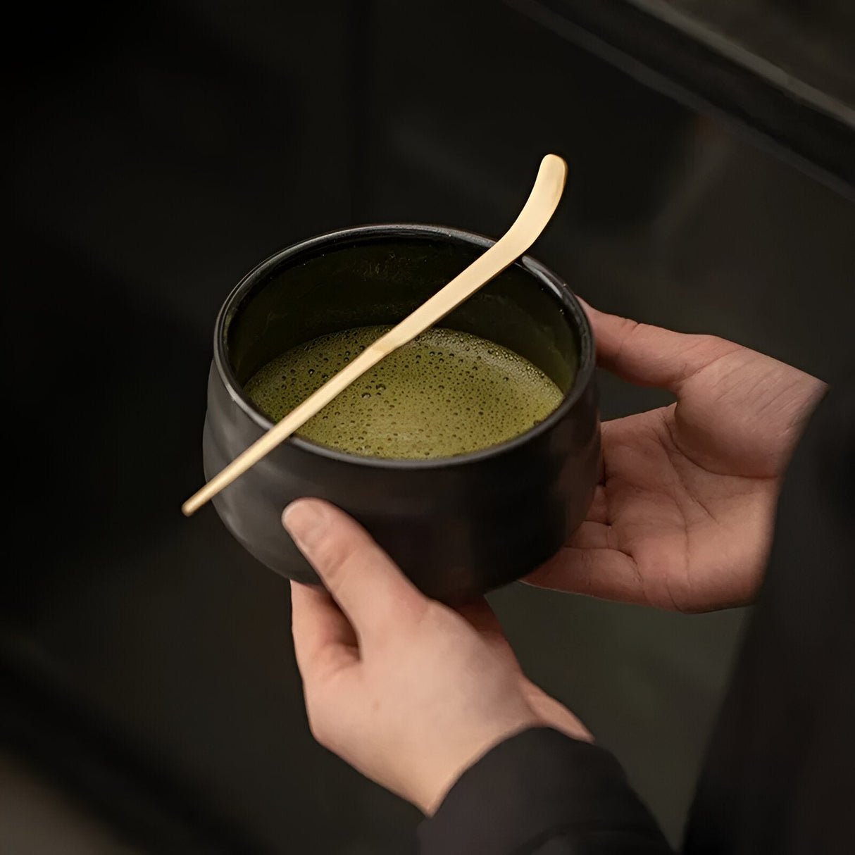 Matcha Te-set – 4-delar med bambuvisp | För traditionell teceremoni Carvallo