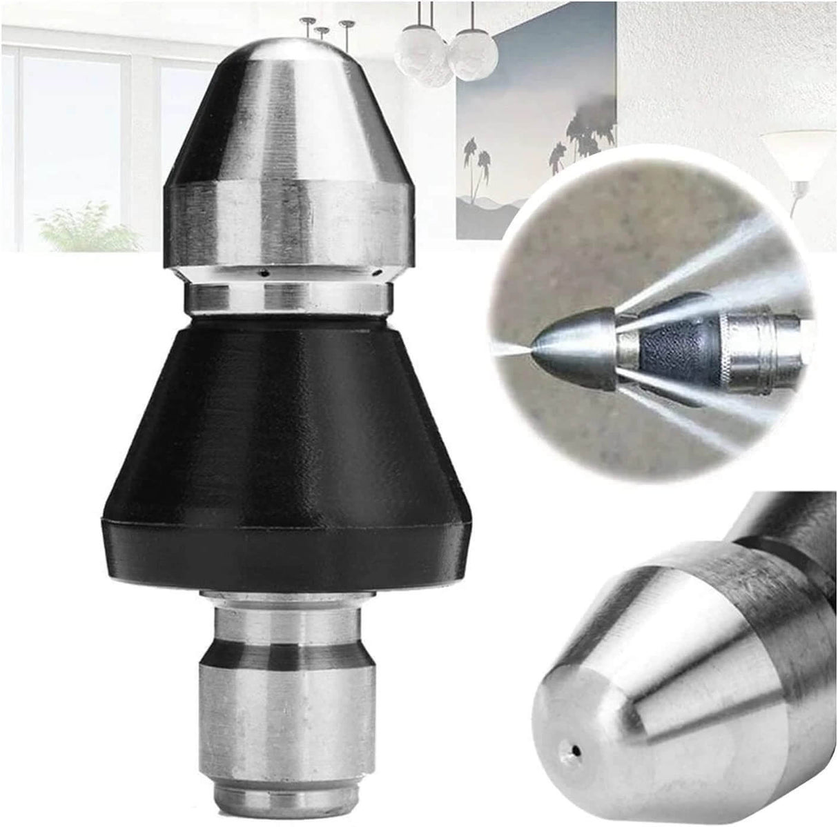 JetRens – Högtrycksmunstycke för Rör & Avlopp | Rengör Svåråtkomliga Blockeringar Med Precision-Washer Nozzle-BB-Hemnix