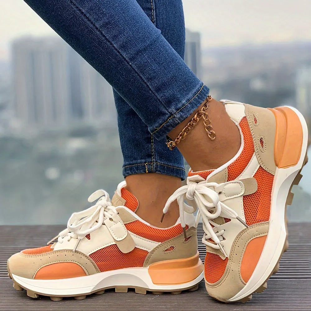 Andningsaktiva färgade sneakers för kvinnor-Hemnix-Hemnix