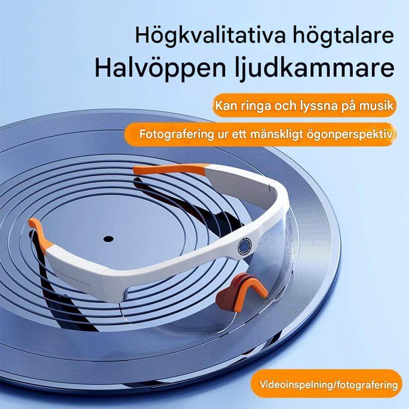 SmartSol – Solglasögon med Inbyggd Kamera och Trådlösa Hörlurar | Kompakta och Funktionella för Aktiva Äventyr-Action Video Cameras-BB-Hemnix