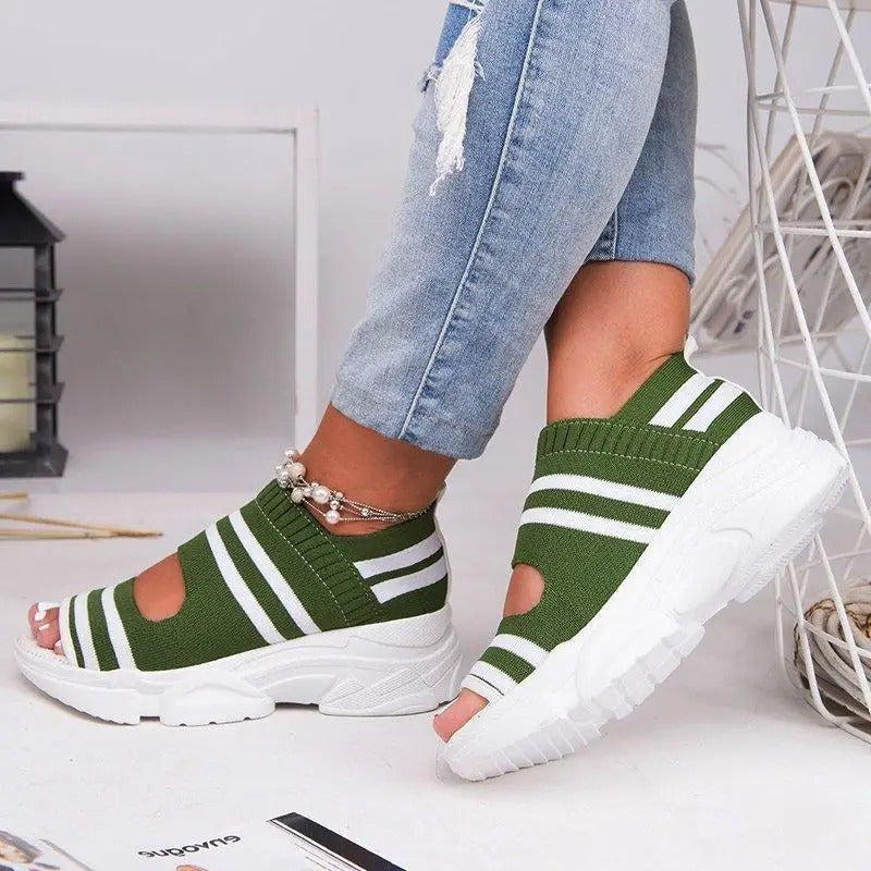 Wedge-sandaler med öppen tå för kvinnor-Hemnix-Hemnix