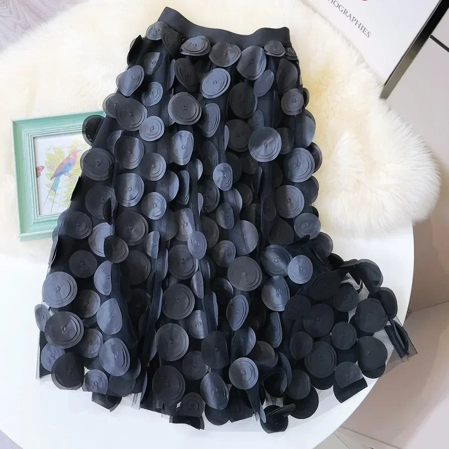 3D-prickig tyllmeshkjol för kvinnor-Clothes for women-Bellasverige-Hemnix