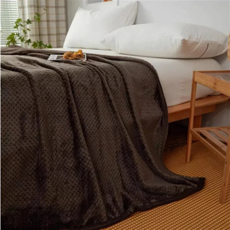 Coral Velvet Wool Blanket-Bellasverige-Hemnix