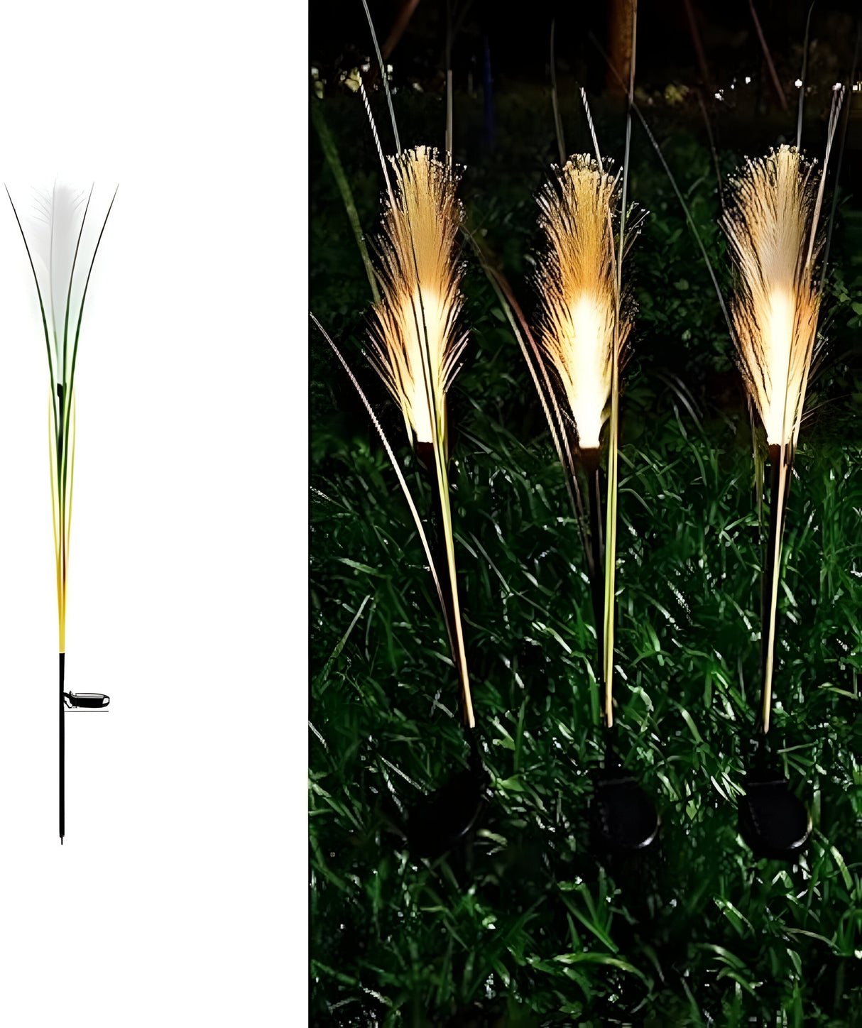 AuroraStalk Light – Solar fiber bulrush utomhuslampa Carvallo