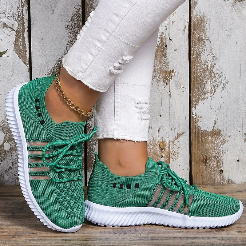 Andningsaktiva stickade sneakers för kvinnor-Bellasverige-Hemnix