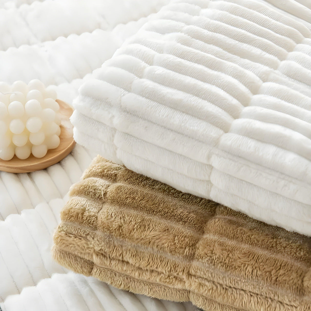 Kord Sofföverdrag – Tjockt, Rutsksäkert och Dekorativt | Perfekt Skydd för Soffa Carvallo