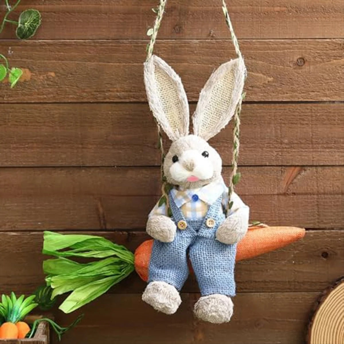 HoppyHaven Dekor – Påskhalmskanin Hängdekoration Carvallo
