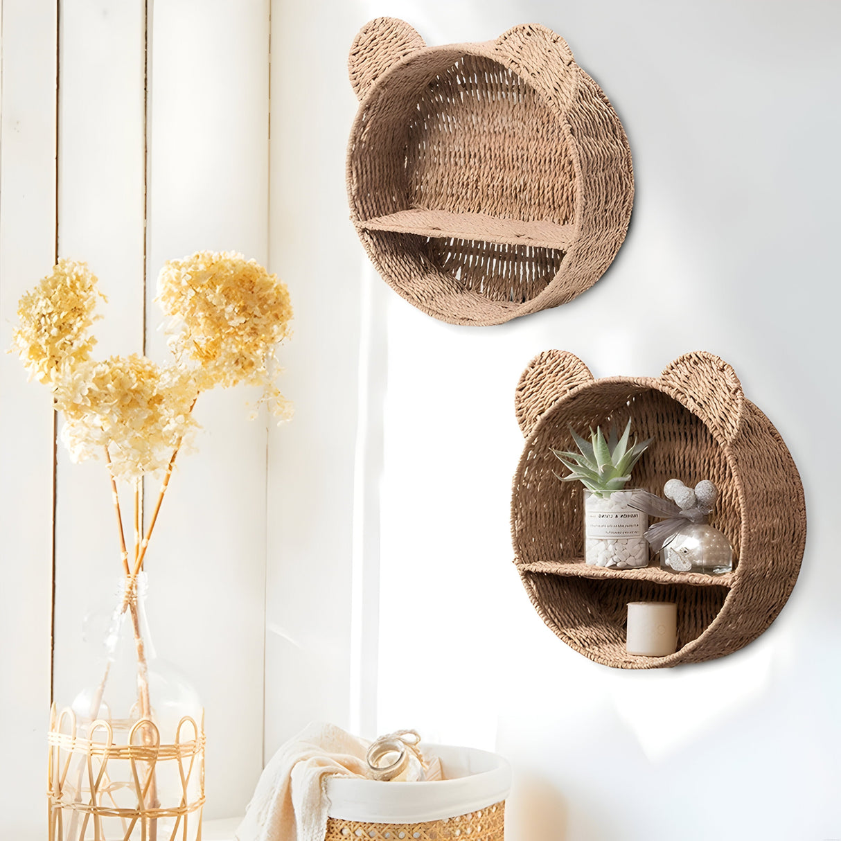 StrawWeave Korg - Strå Vävda Förvaringskorg Carvallo