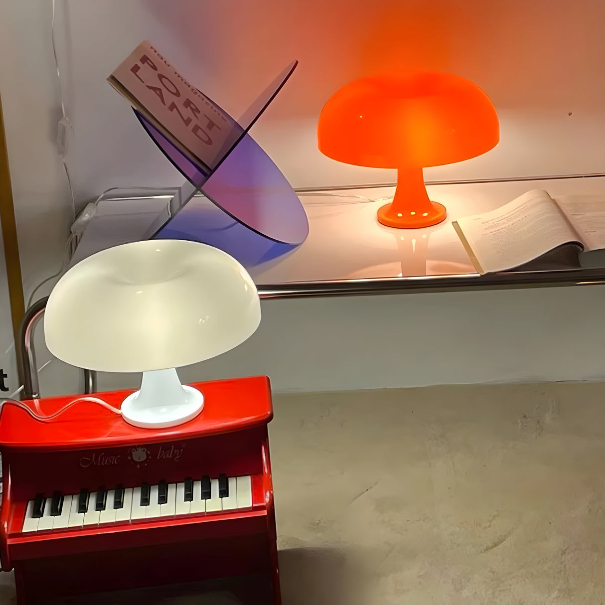 AuraMush Light – Minimalistisk Trådlös LED-Svamplampa Carvallo