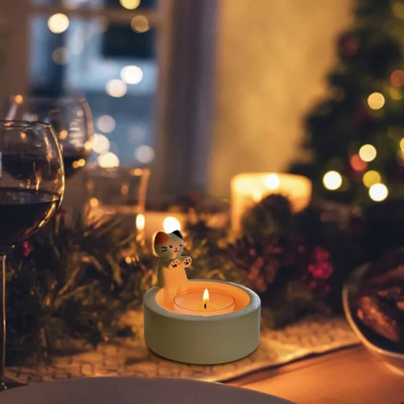 PawFlicker – Dekorativ Djurinspirerad Ljushållare för Värme och Stämning-Candle Holders-BB-Hemnix