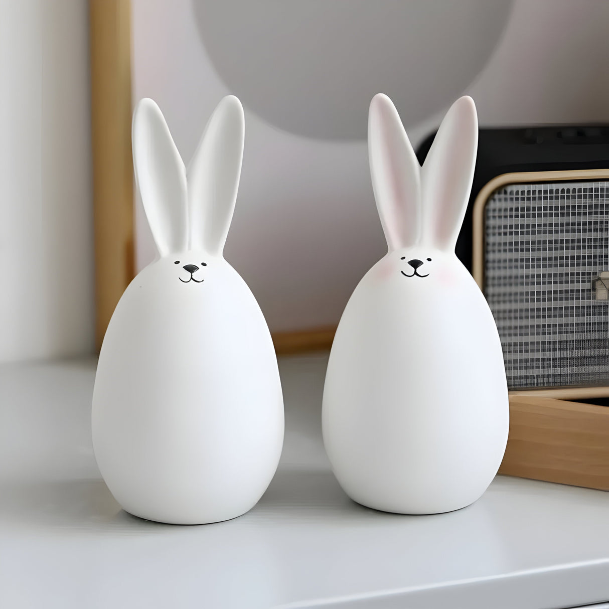 SnowBunny Dekor – Nordisk Keramisk Kanin Dekoration Carvallo