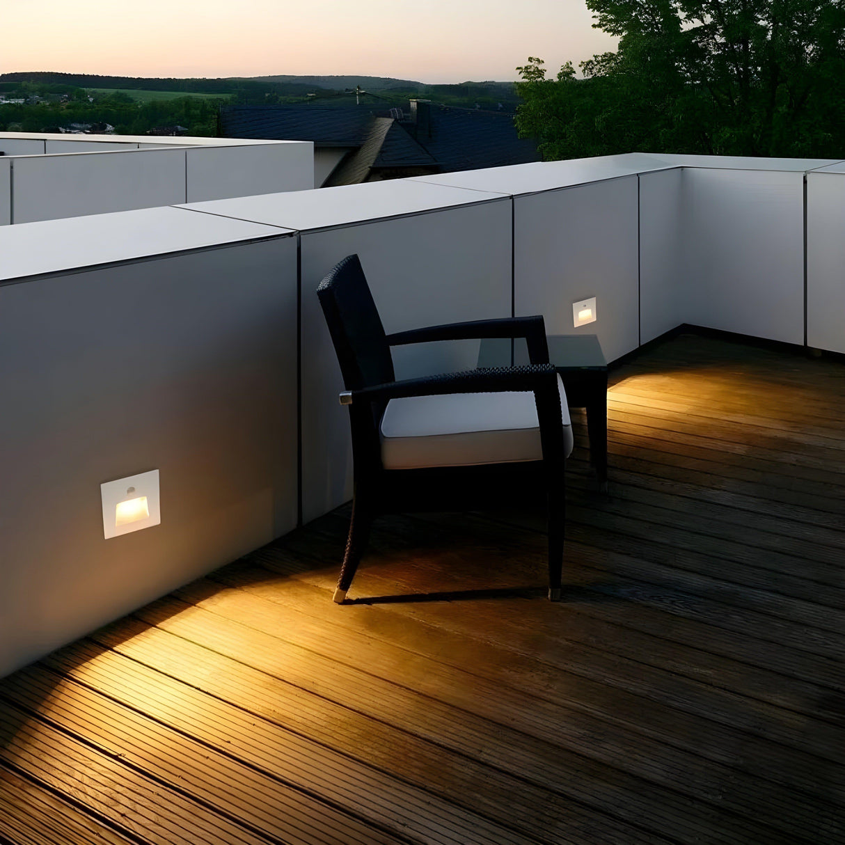 LED-utomhusvägglampa med rörelsesensor – Vattentät nattlampa för trädgård och terrass Carvallo