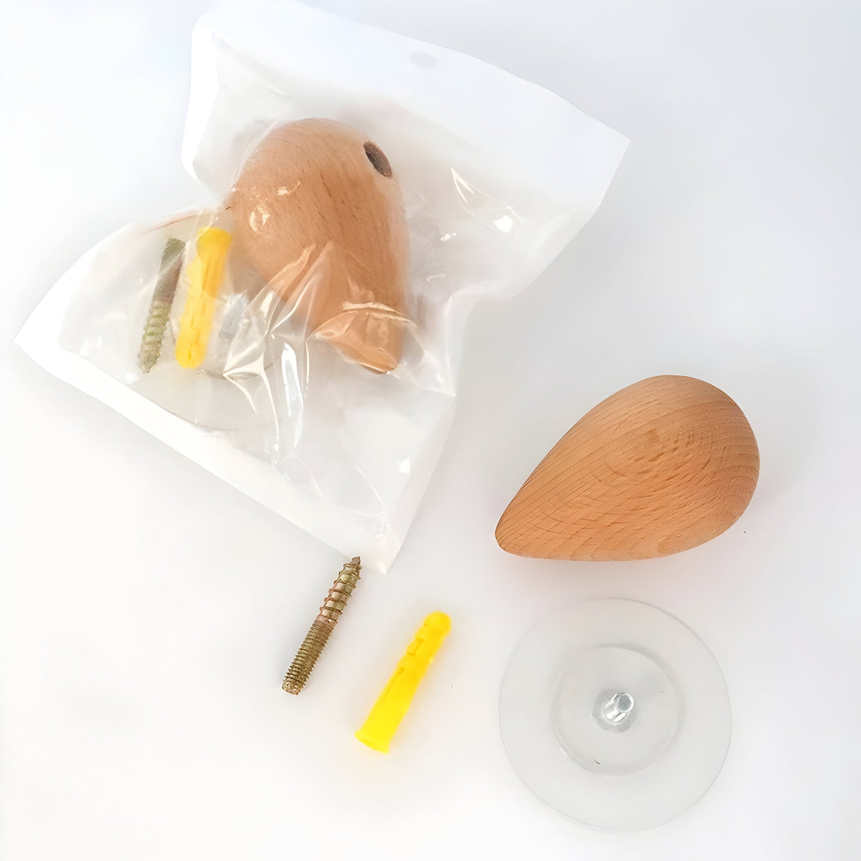 RusticHold Krok - Väggmonterad Kappa & Nyckelhållare gjord av Naturligt Trä Carvallo