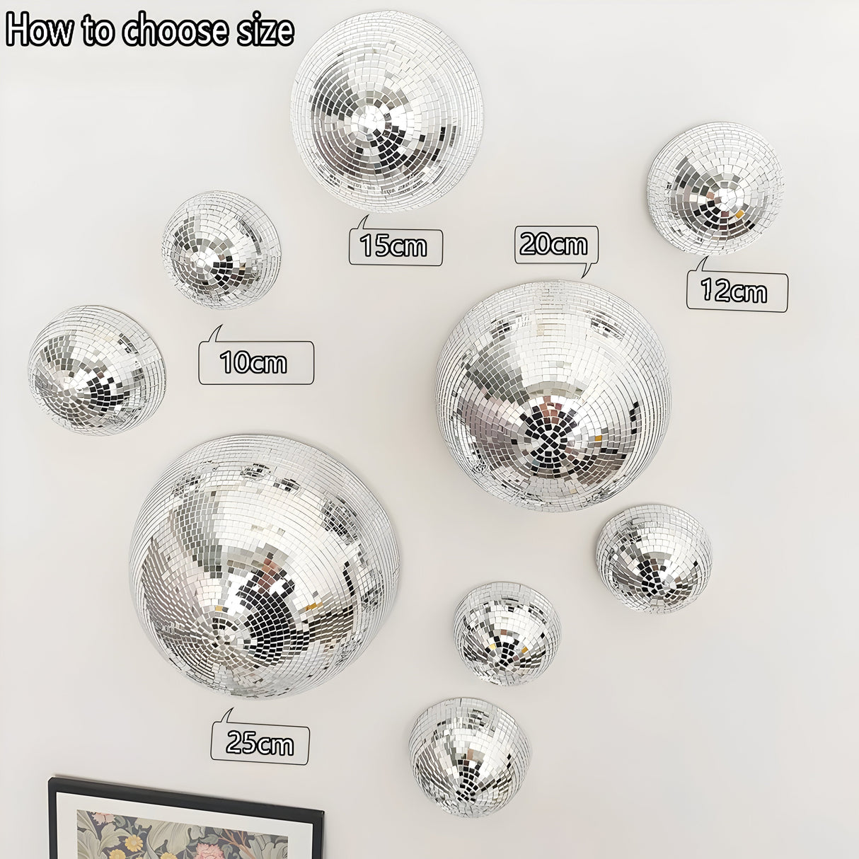 GlimmerArc Discokula – Metallisk Väggdiskokula Carvallo