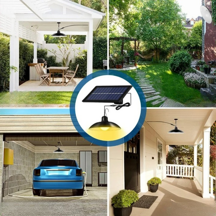 Carvallo – Solcellsdriven LED-pendellampa för utomhusrum med fjärrkontroll Carvallo