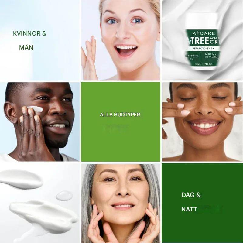 GrönRoa – Vegansk Ansiktskräm med Tea Tree | För en Lugnare, Mer Balanserad Hud-Acne Treatments & Kits-BB-Hemnix