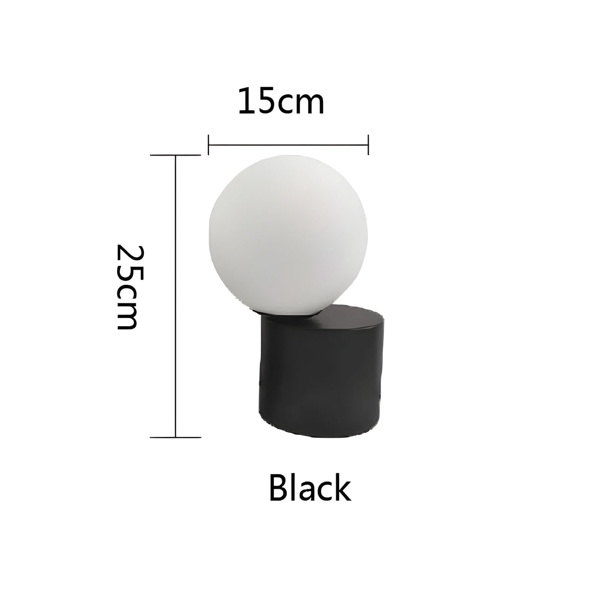 GlowSphere Light – Modern Glasboll Bordslampa Carvallo