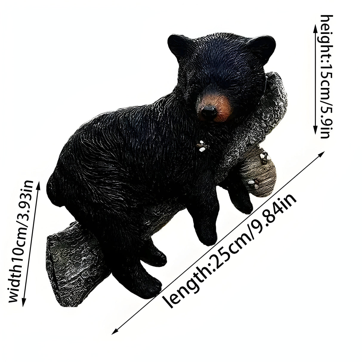 BearWhisper Skulptur – Vägghängd Björn Sovande Trädgårdsstaty Carvallo